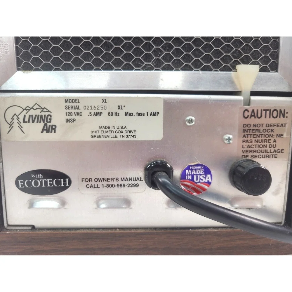 Living Air Model XL Electronic Air Purifier Ozone Ionizer Made In USA Works